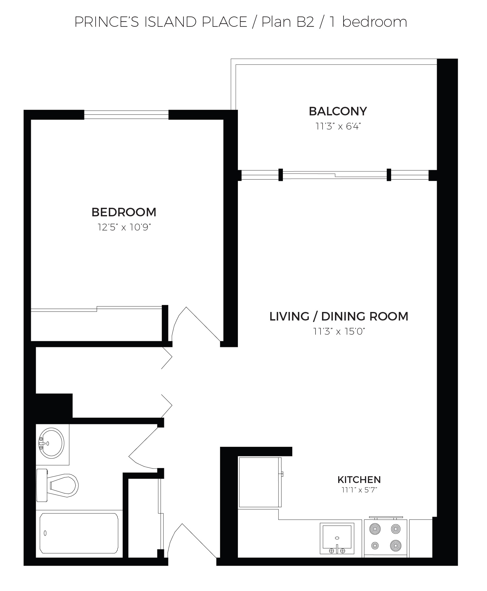 1 bed · 1 bath